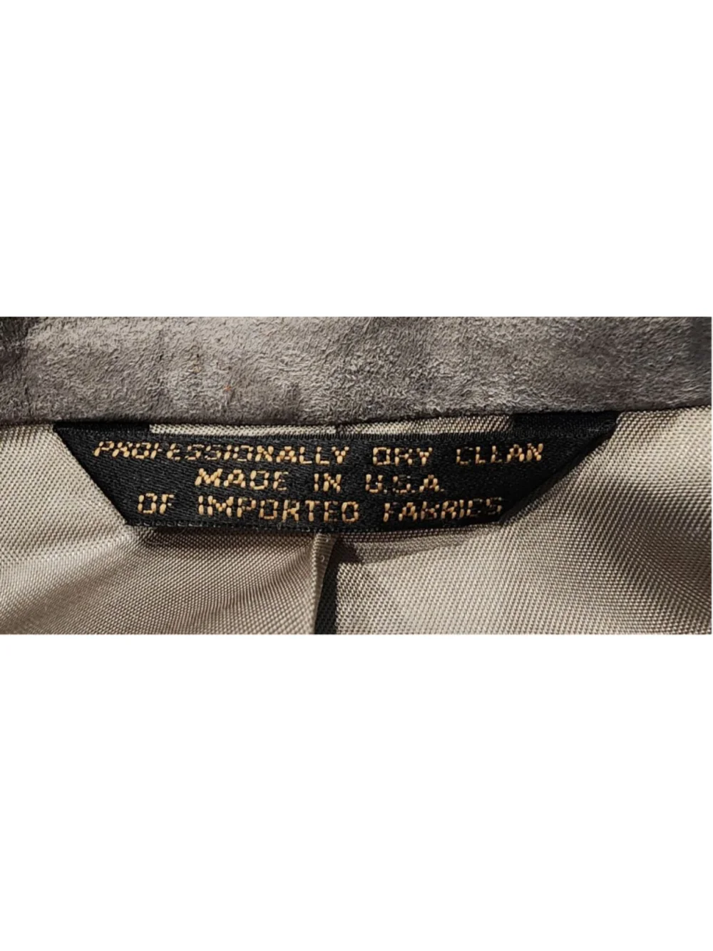 St. Simons Clothing Men's Gray Suede Blazer Sport Coat Made in USA 46R Vintage
